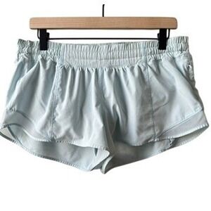 Lululemon Hotty Hot Low-Rise Lined Shorts 2.5" Light Blue Size 10 Running Active